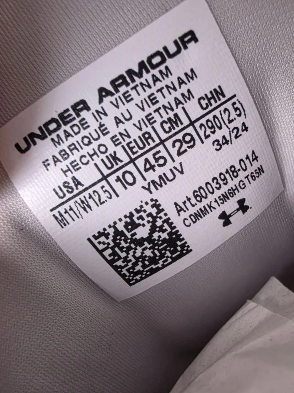 Under Armour Men’s White Performance Dial-Lace Sneakers